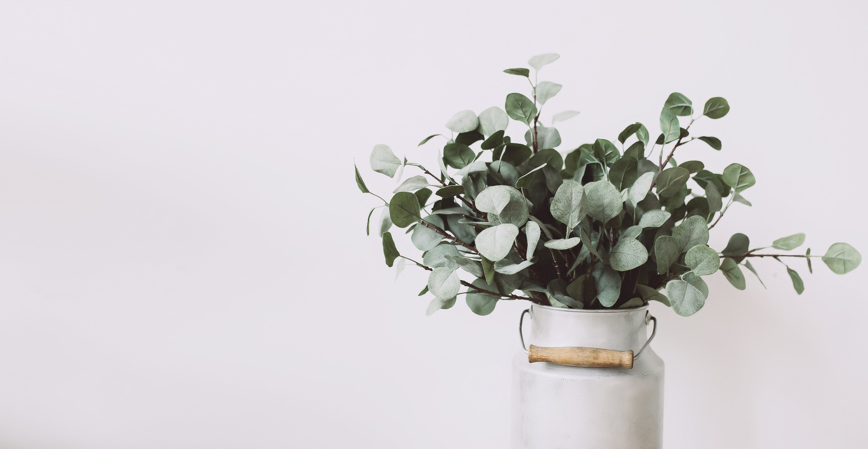 Eucalyptus bouquet vase